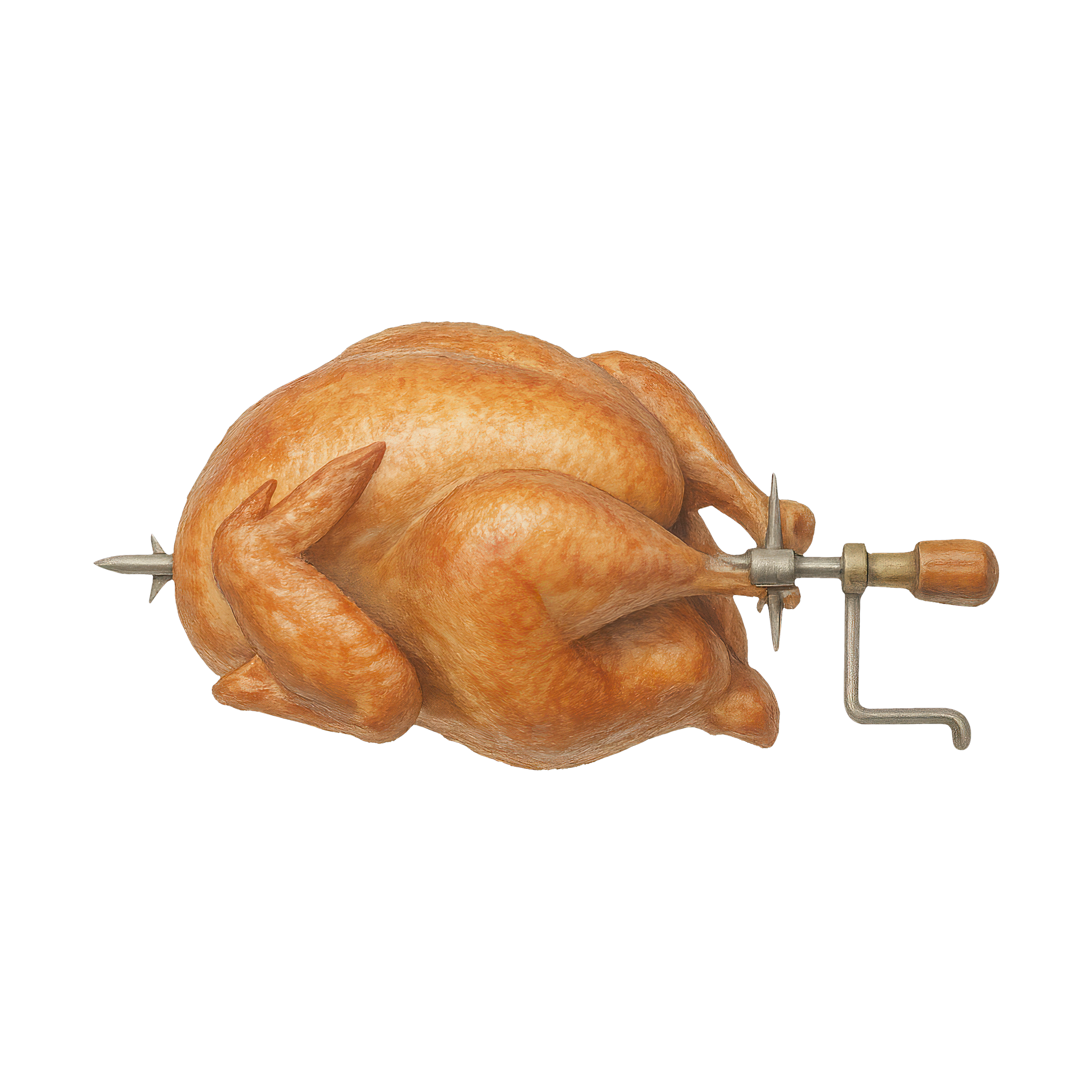 Line drawing of a pasture-raised chicken